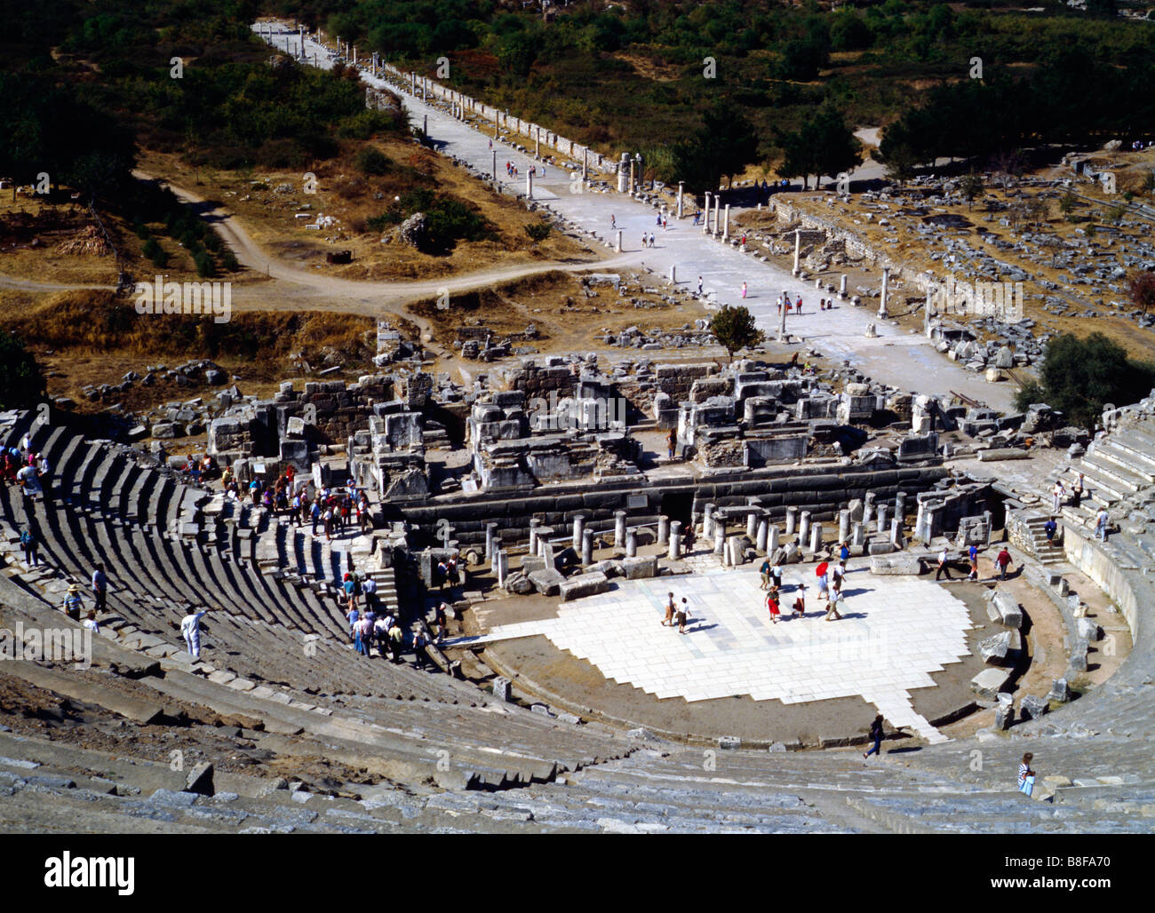Amphitheatre in Ephesus Stock Photo