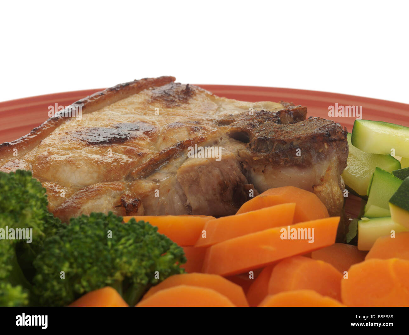 Pork Chop with Vegetables Stock Photo - Alamy