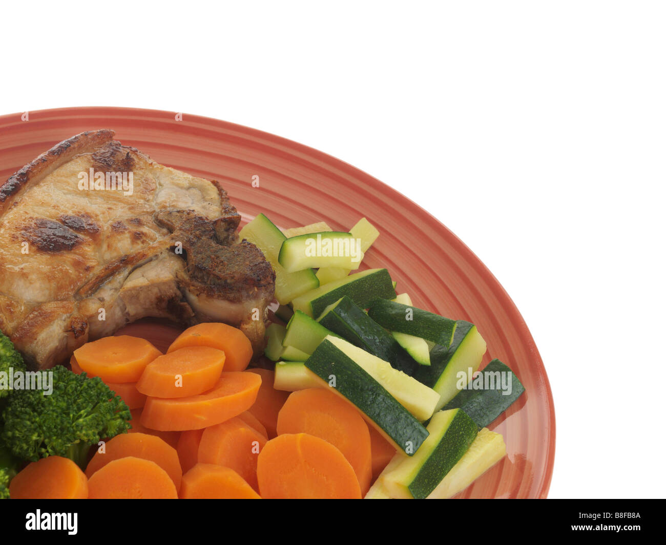 Pork Chop with Vegetables Stock Photo - Alamy