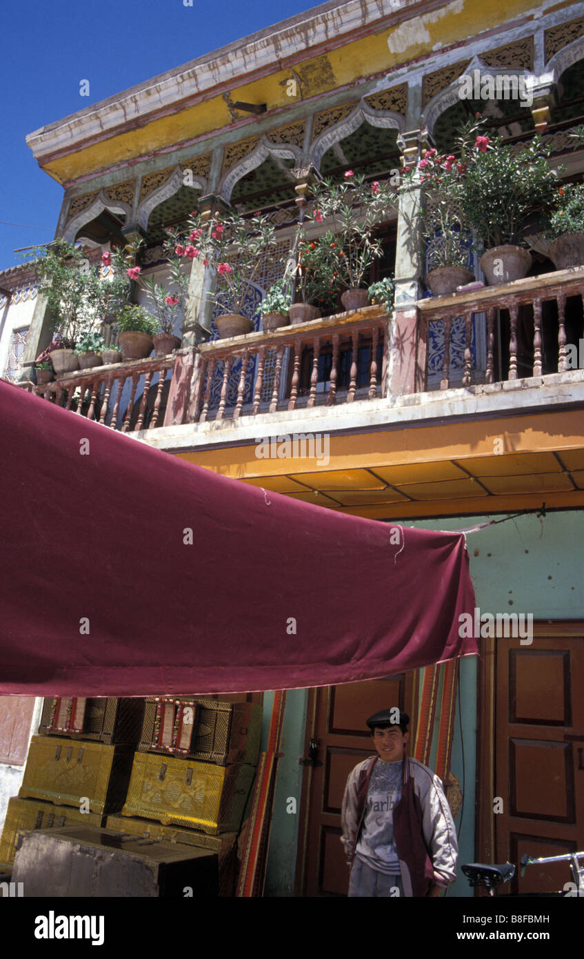 traditional Uigur house Kashgar Xinjiang China Stock Photo