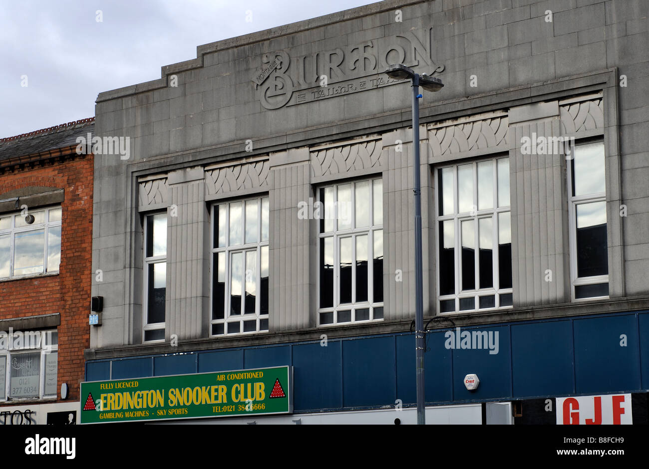 Burton building and snooker hall, Erdington, Birmingham, England, UK Stock Photo