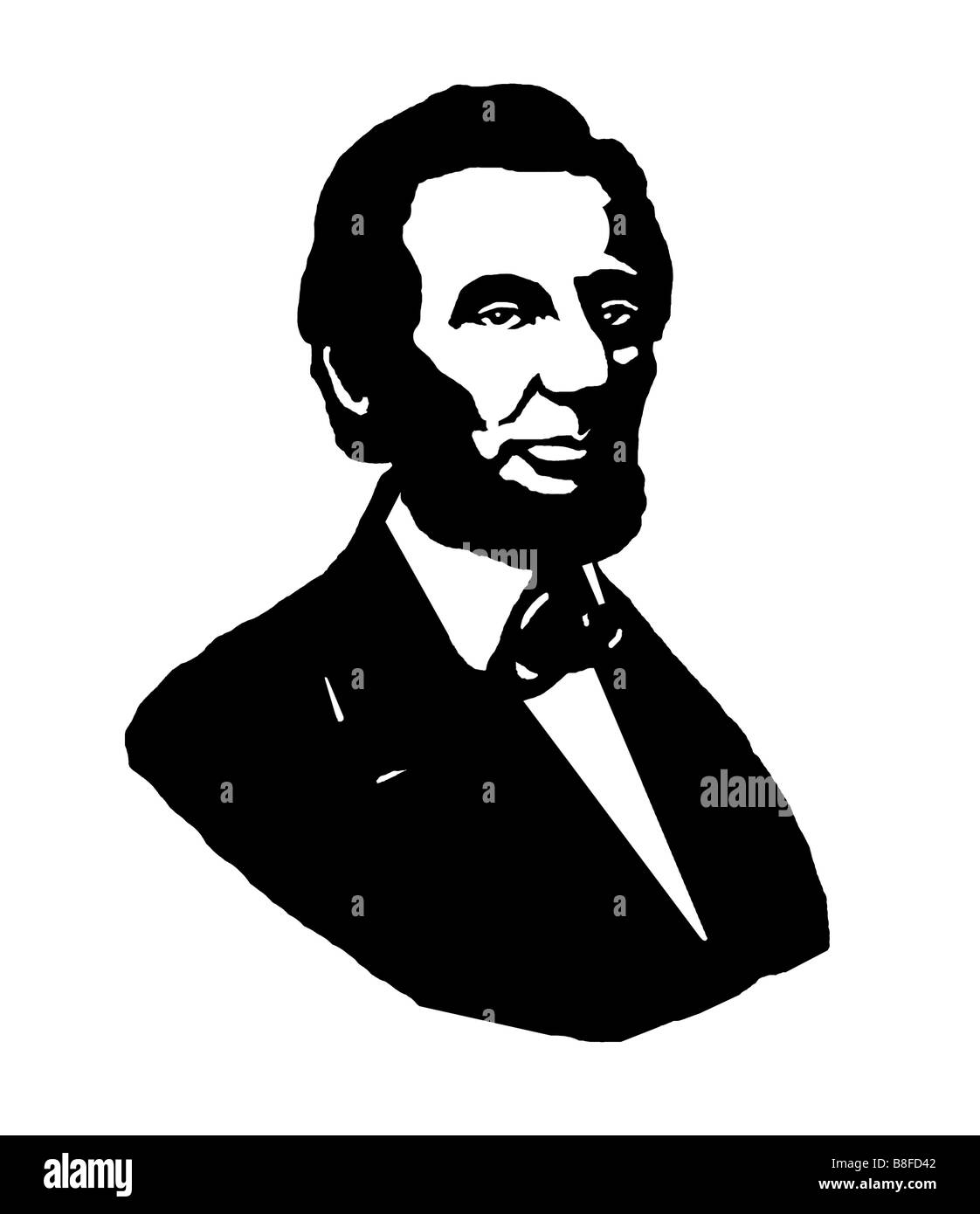 Abraham Lincoln 1809 1865 16th President of the USA Poster Style Modern Illustration Stock Photo