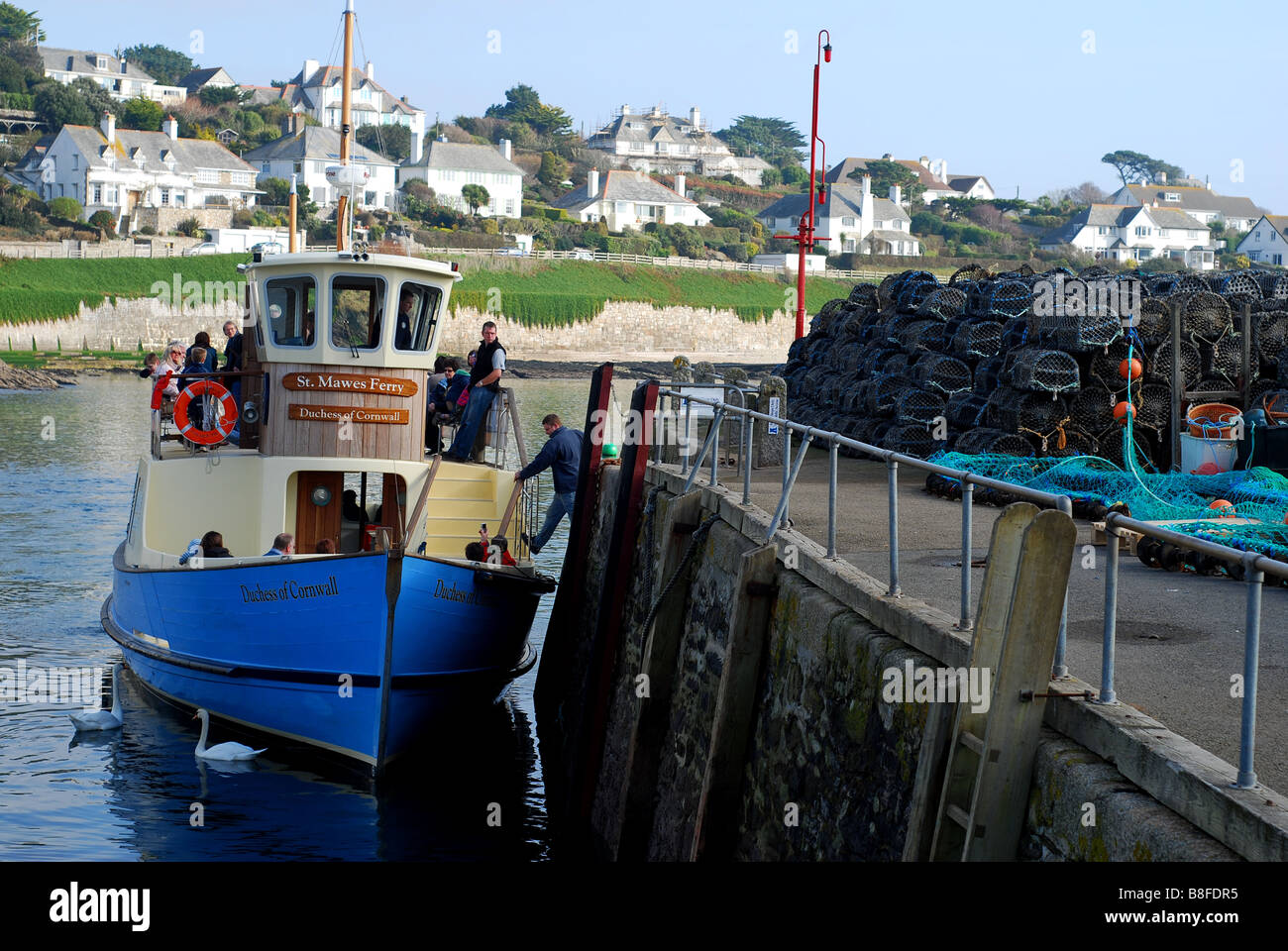 Duchess of Cornwall ferry at St Mawes, Cornwall, England Stock Photo ...