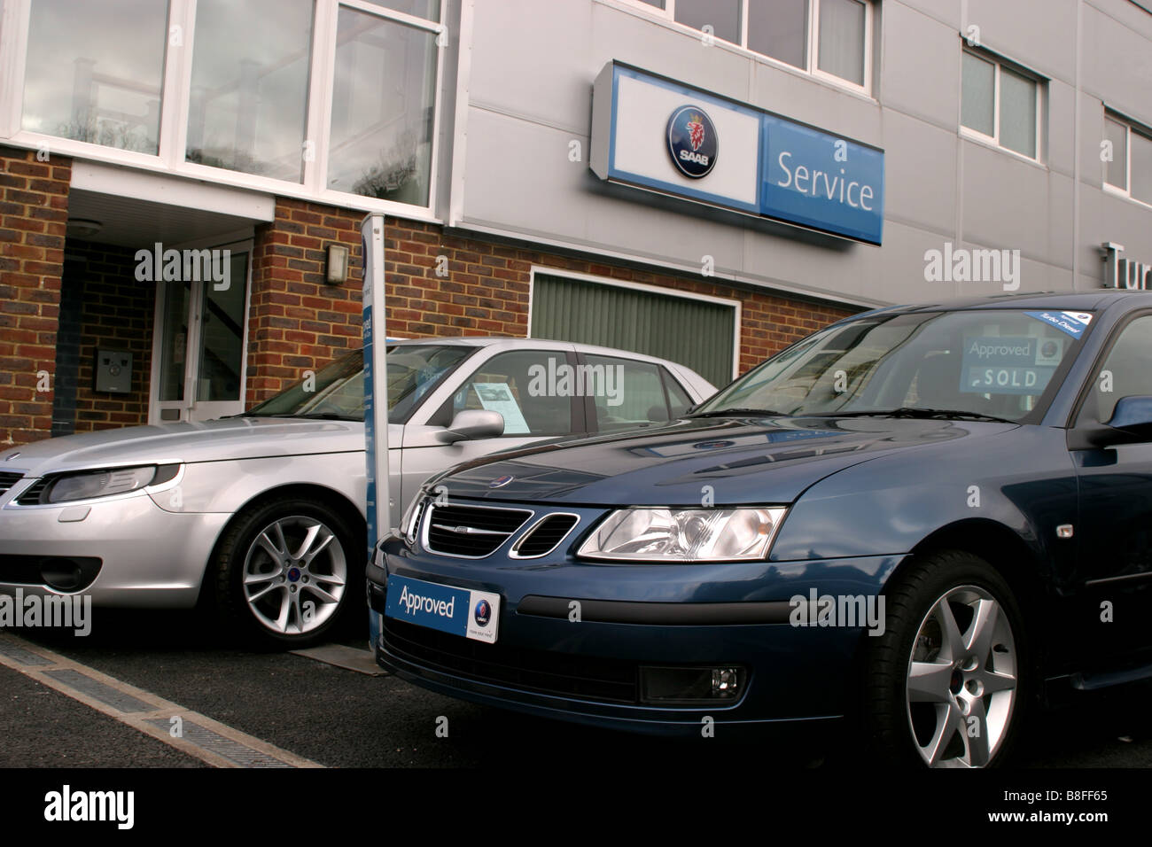 Saab Car Dealership UK Stock Photo Alamy