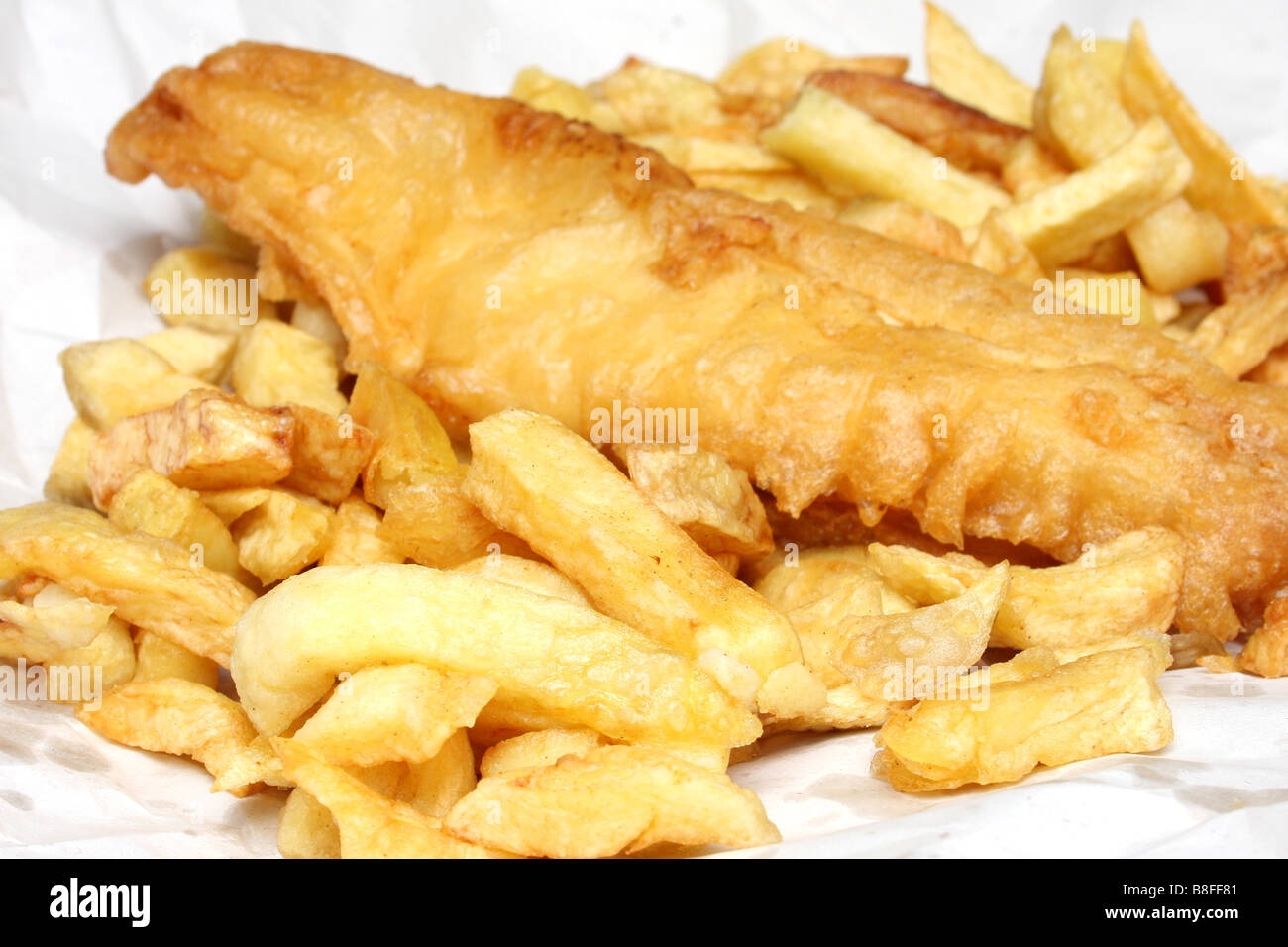 Fish and chips from a chip shop Stock Photo Alamy