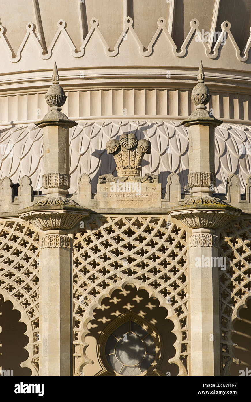 Detail of the exotic architecture of the Royal Pavilion, Brighton. England Stock Photo