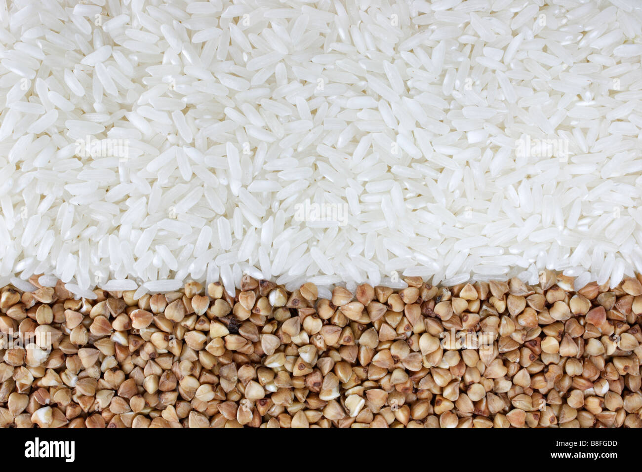 Buchaware Rice Rice and buckwheat Stock Photo - Alamy