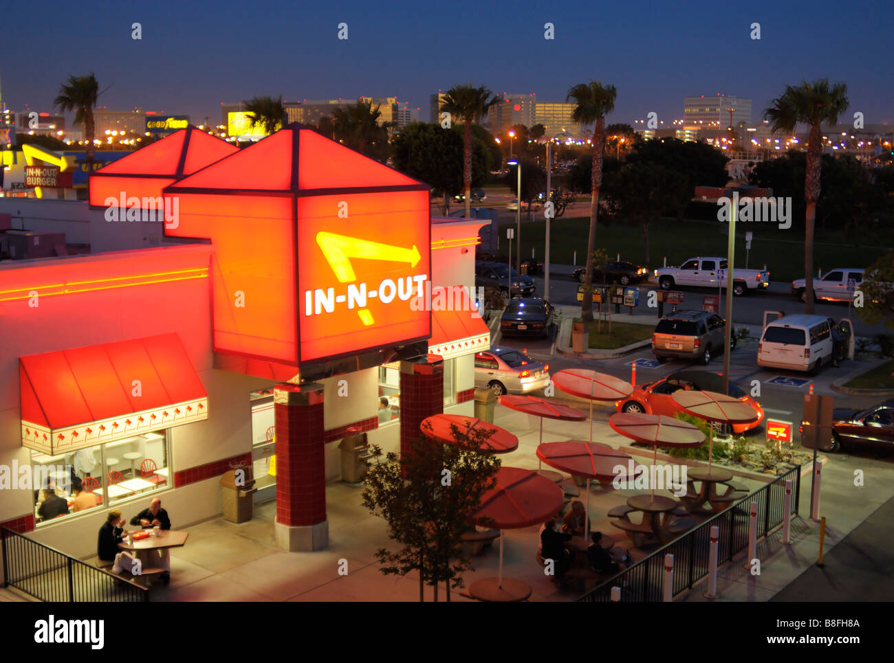 World famous InNOut Burger next to Los Angeles International Airport