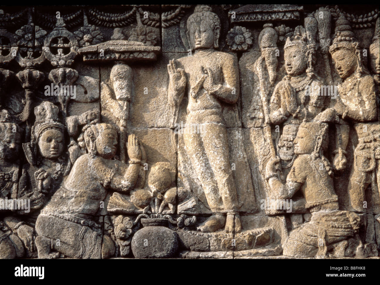 Candi Borobudur Buddhist Hindu temple Java Indonesia Stock Photo
