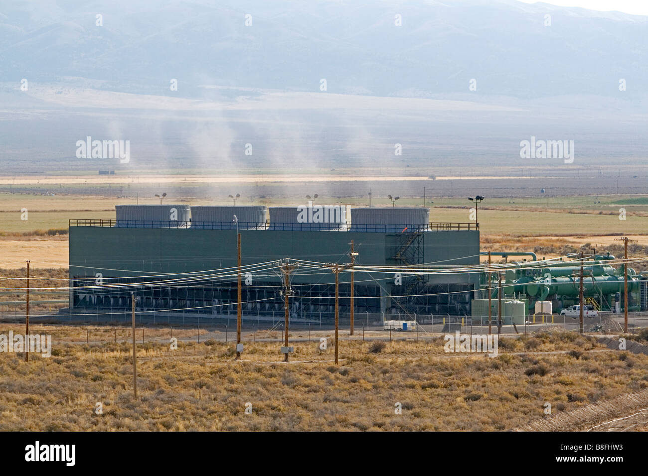Geothermal electrical power plant in Malta Idaho USA Stock Photo Alamy