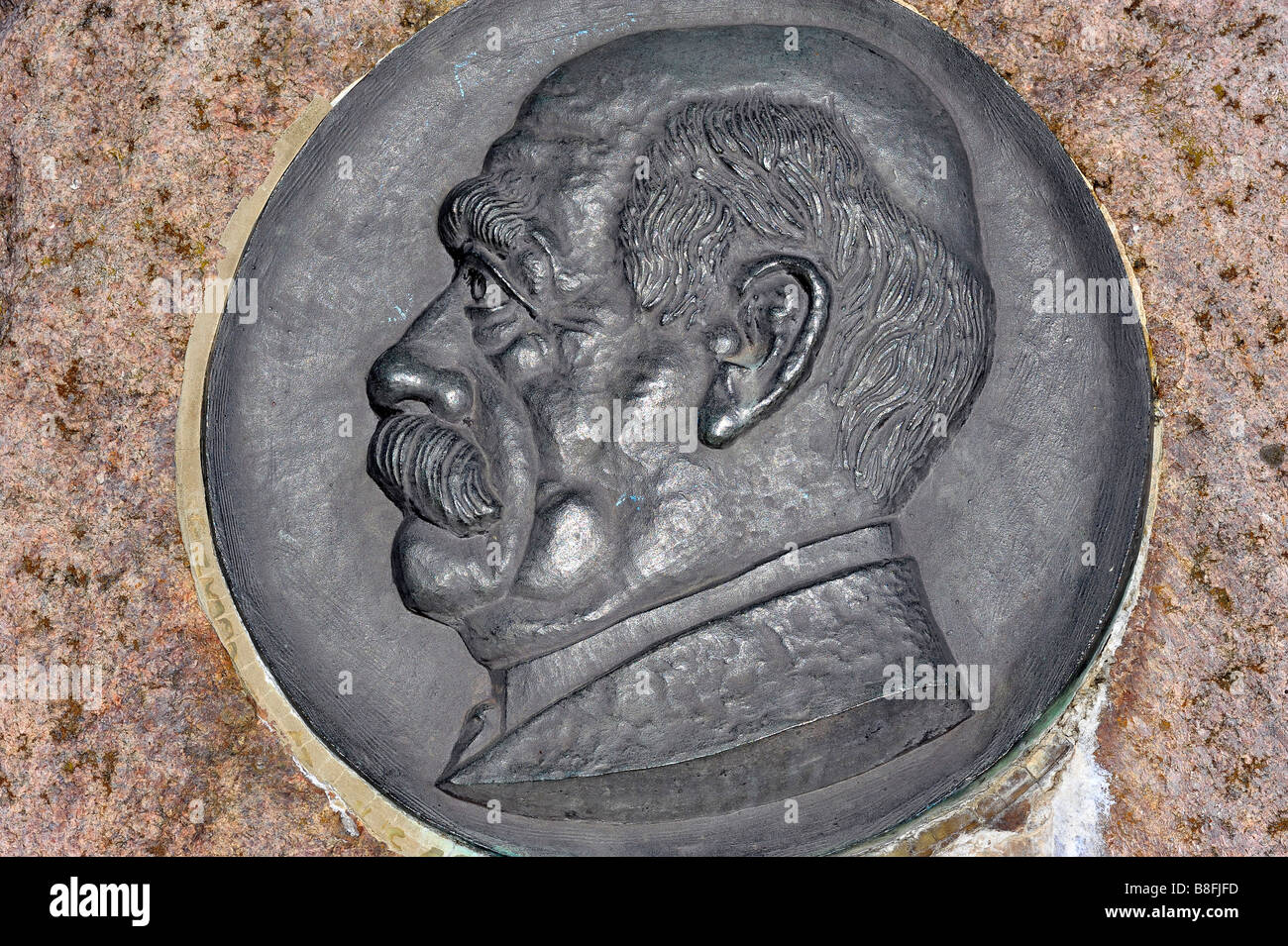 bronze plaque otto von bismarck german deutschland history politician heritage culture germany Stock Photo
