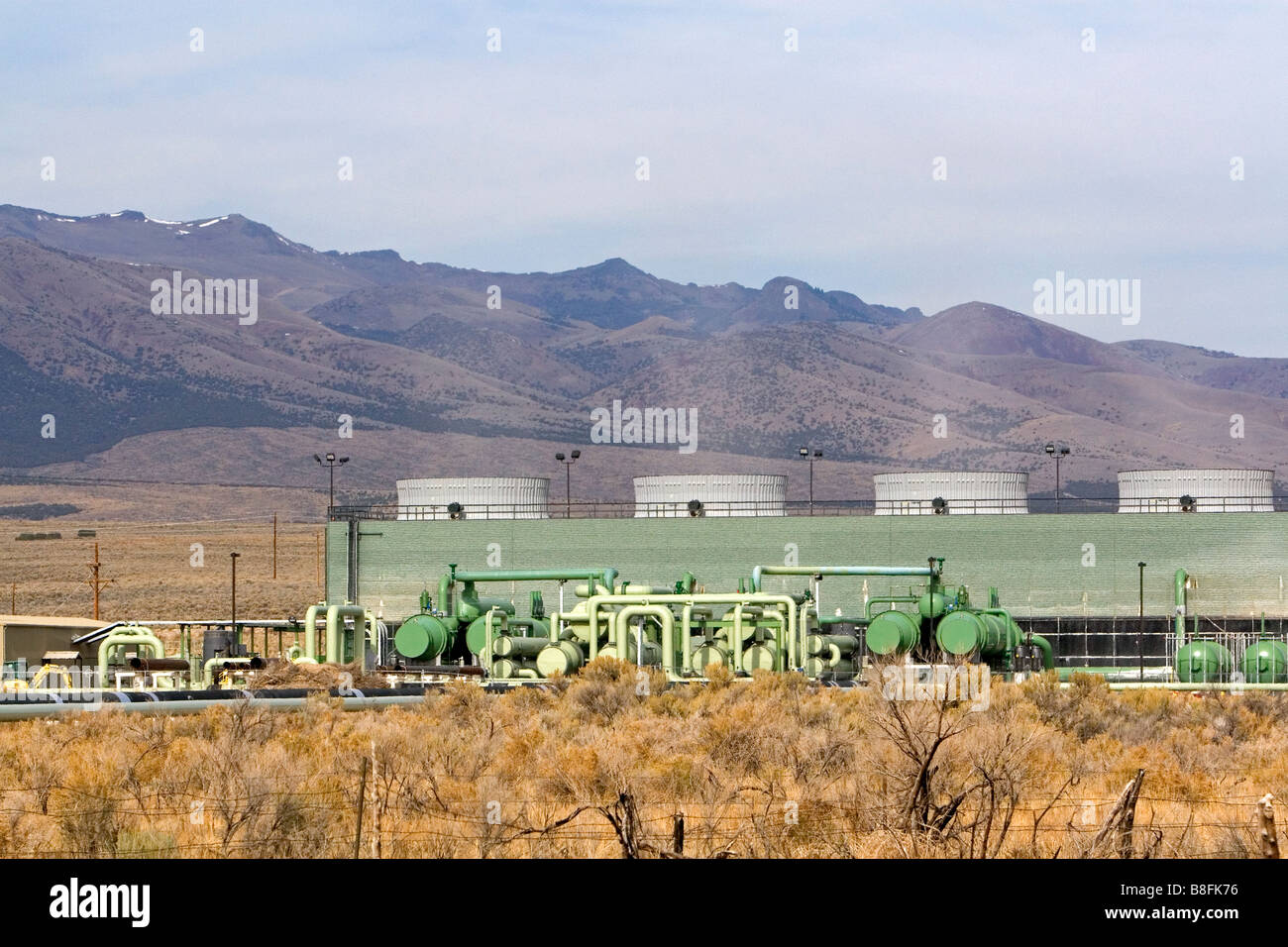 Geothermal electric power plant in Malta Idaho USA Stock Photo Alamy