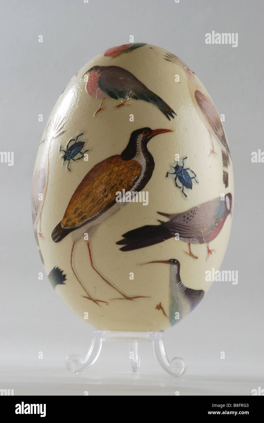 Goose egg decorated by Heather Beveridge Stock Photo