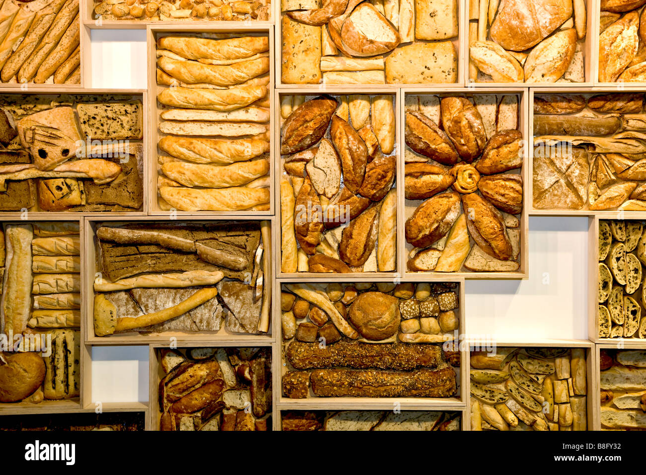 Bread art on the wall Stock Photo Alamy