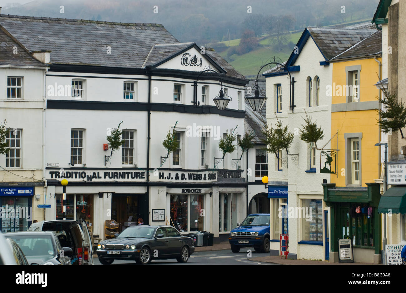 Town centre of Crickhowell Powys Wales UK Stock Photo