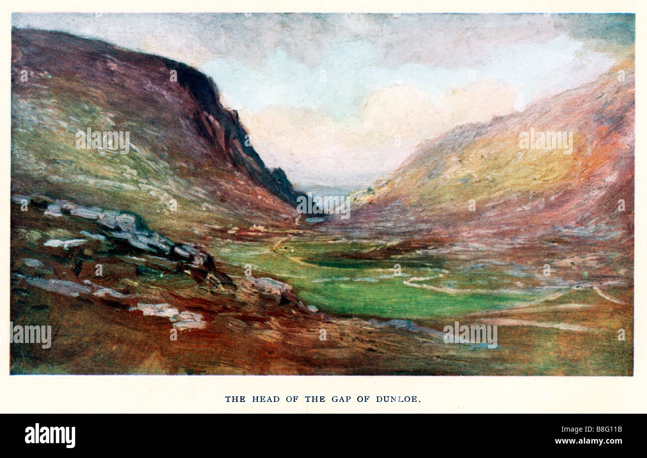 The Gap of Dunloe Killarney 1910 painting by Francis Walker of the Head of the Kerry beauty spot