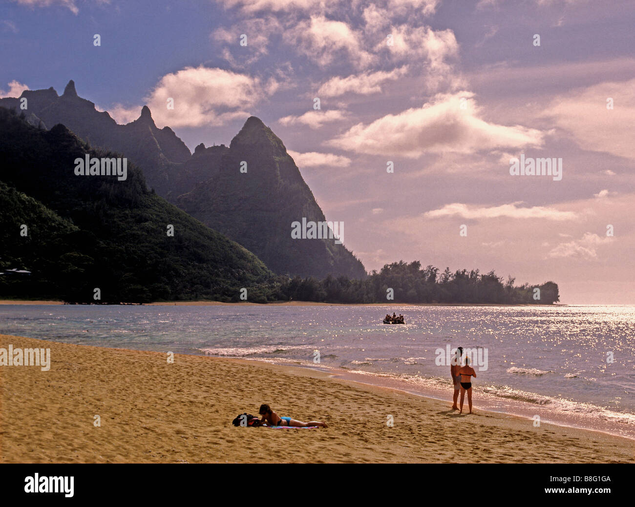 1936 Tunnel beach Kauai Hawaii USA Stock Photo Alamy