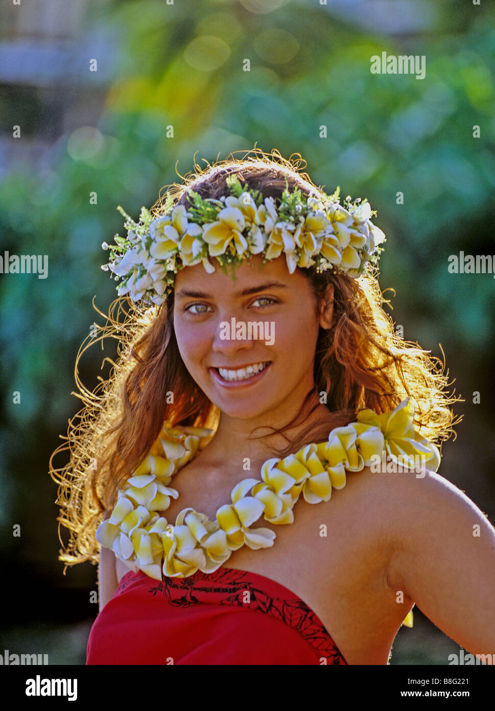 2044 Hula girl Oahu Hawaii USA Stock Photo Alamy