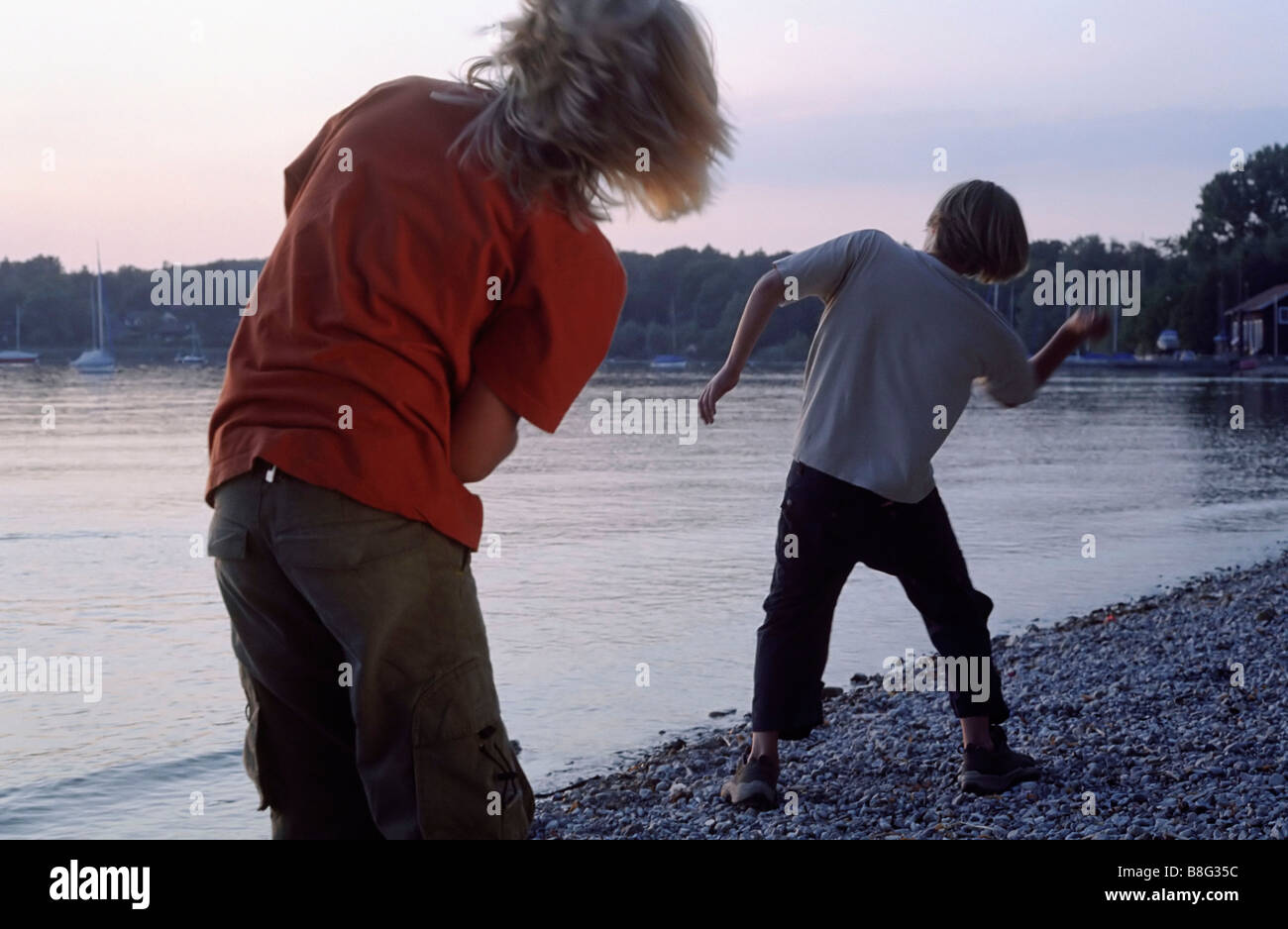 Boy throwing head back hires stock photography and images Alamy