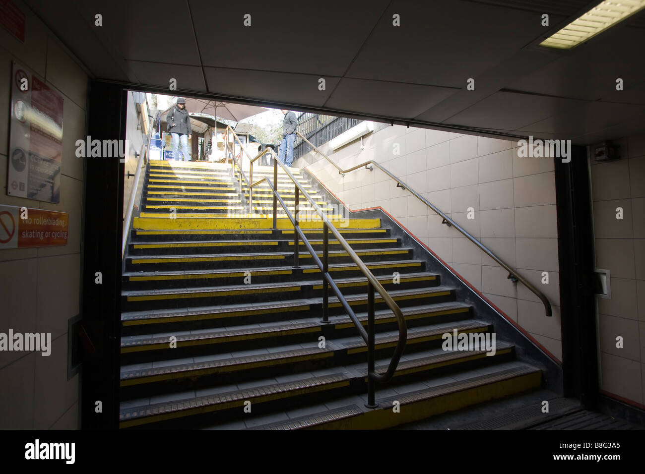 Stairway at Bethnal Green LT Underground Station 'The Bethnal Green Tube Shelter Disaster' March 3rd 1943 Stock Photo