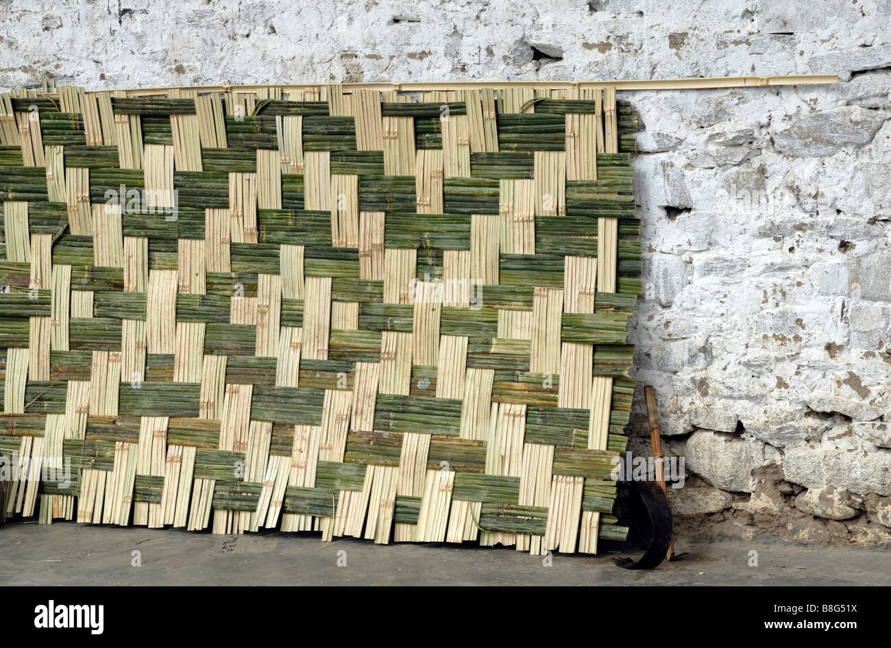Close up of bamboo matting Stock Photo Alamy