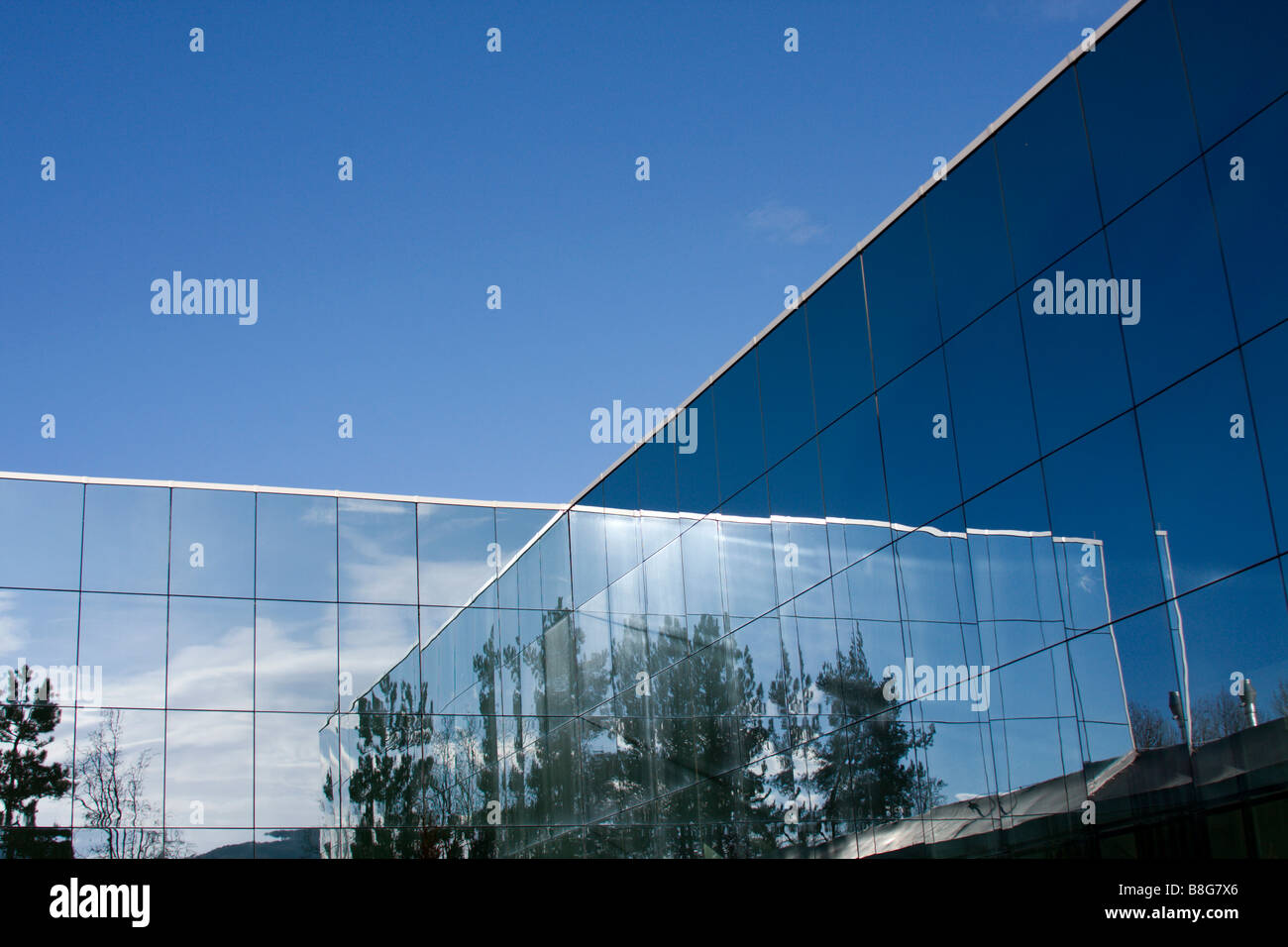 High section view of office building Stock Photo