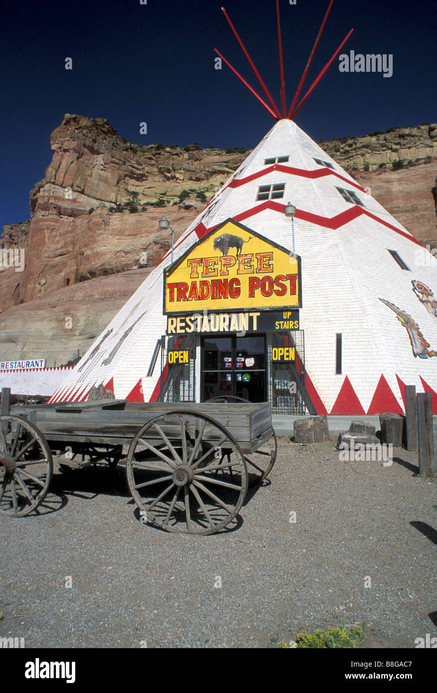 Tourist trap tepee Arizona USA Stock Photo