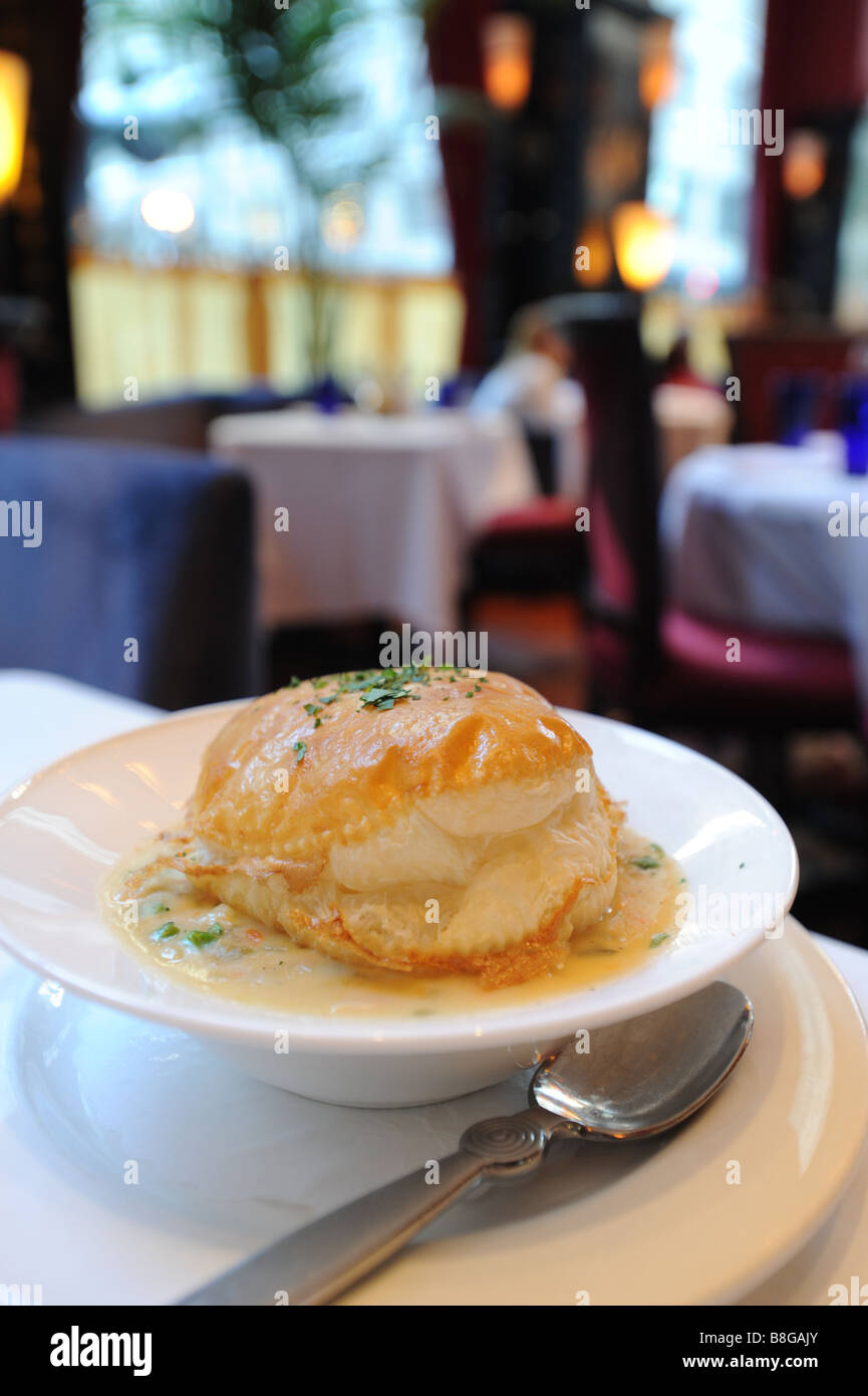 Chicago Illinois The Burnham Hotel Atwood Cafe interior Chicken Pot Pie
