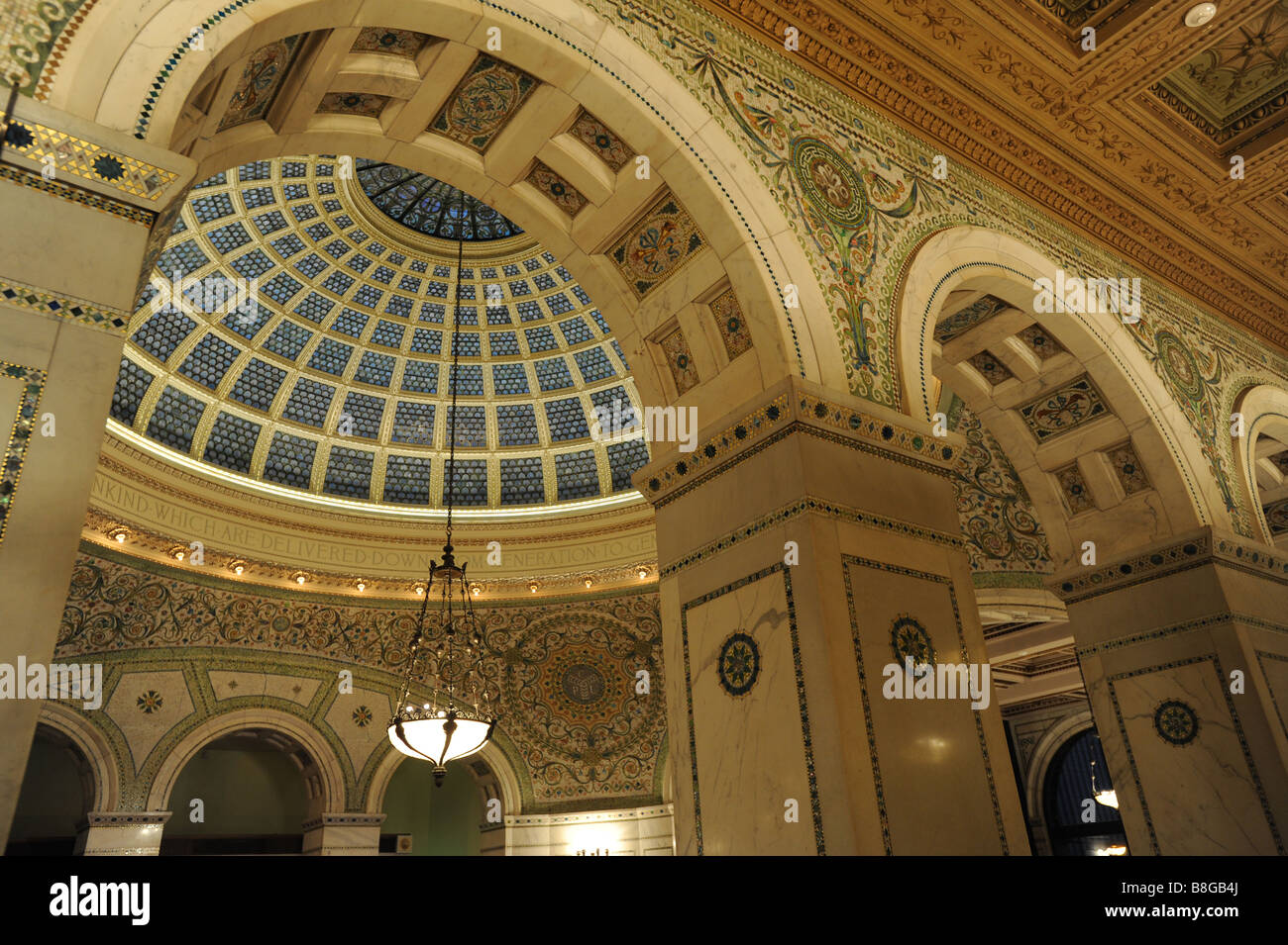 USA Chicago Illinois IL Chicago Cultural Center former library Stock ...