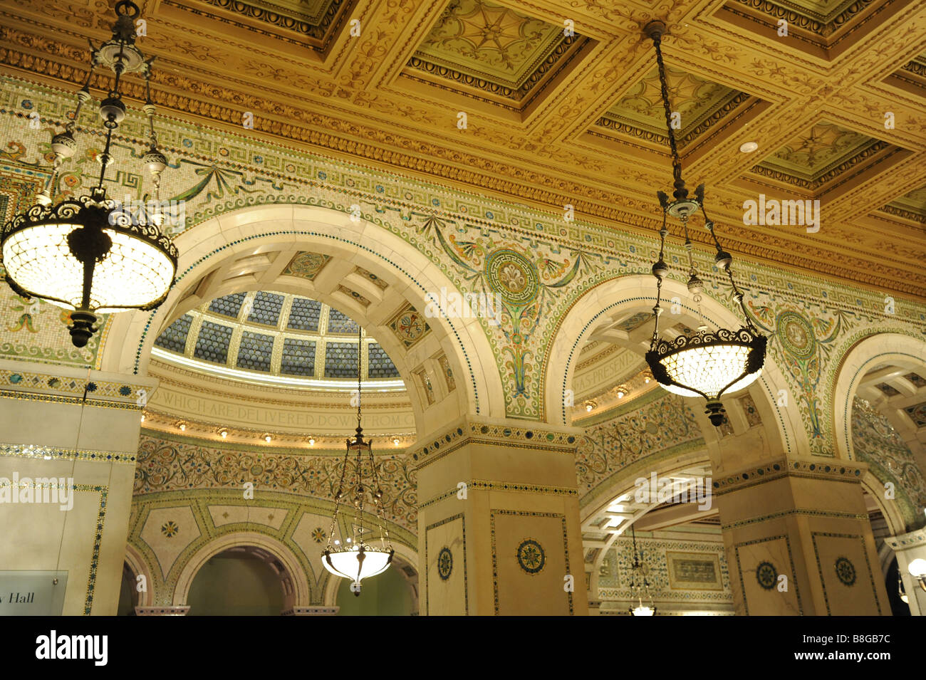 USA Chicago Illinois IL Chicago Cultural Center former library Stock ...