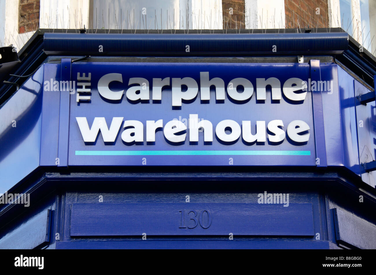 Entrance canopy to the Carphone warehouse shop, Knightsbridge, London. Feb 2009 Stock Photo
