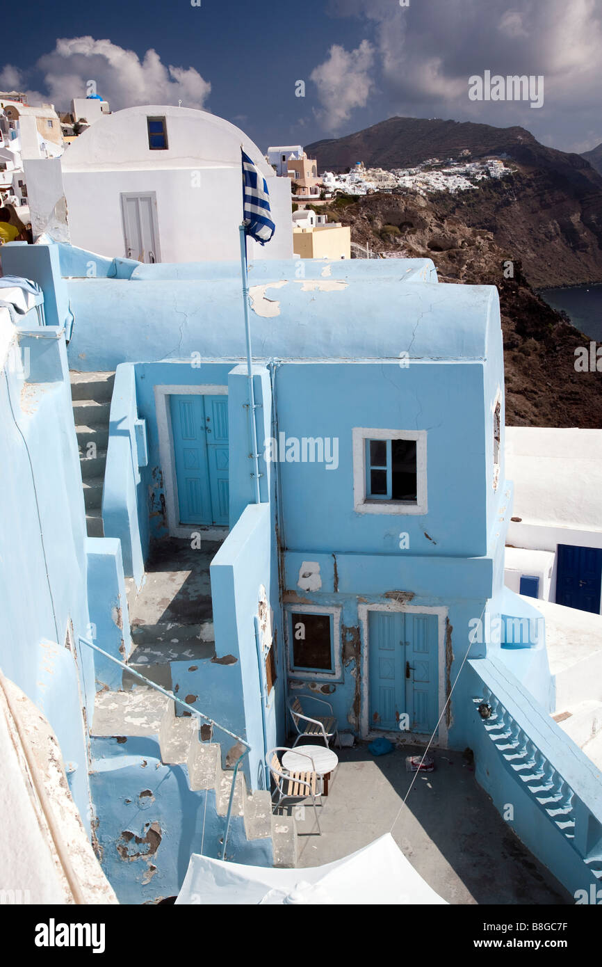 Typical House Oia Santorini Cyclades Greece Stock Photo