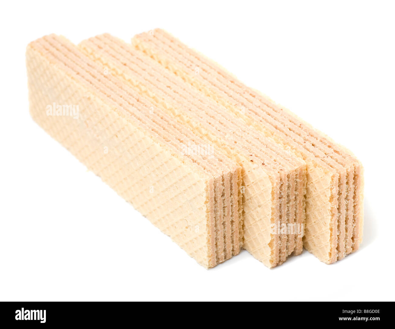 appetizing waffle group isolated on white background Stock Photo