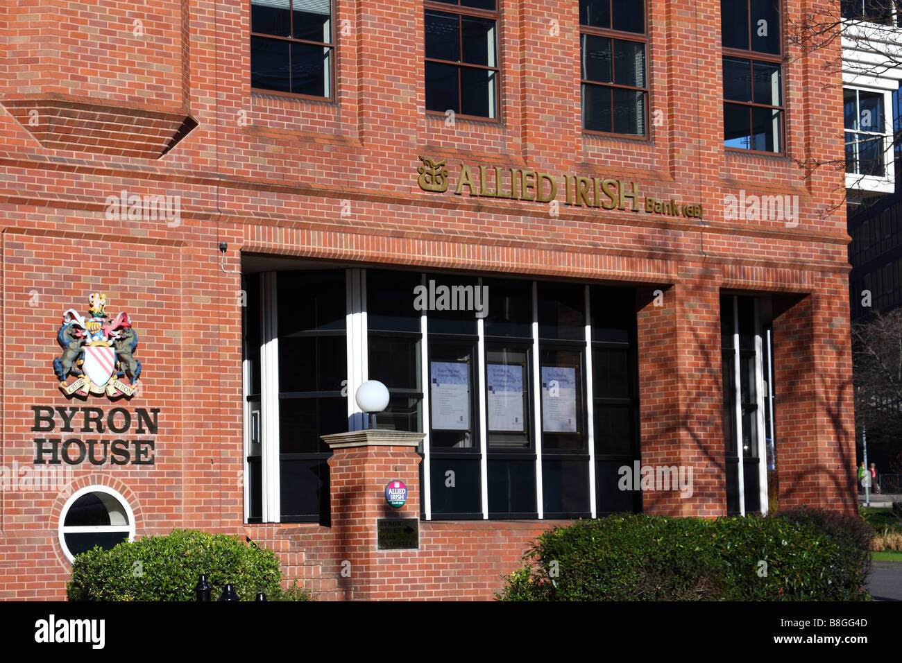 Allied Irish Bank in a U.K. city. Stock Photo