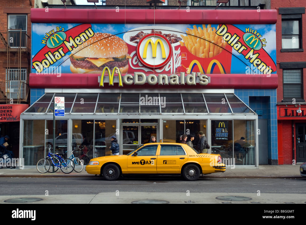 McDonald s restaurant in the East Village neighborhood of New York on Saturday February 14 2009 Richard B Levine Stock Photo