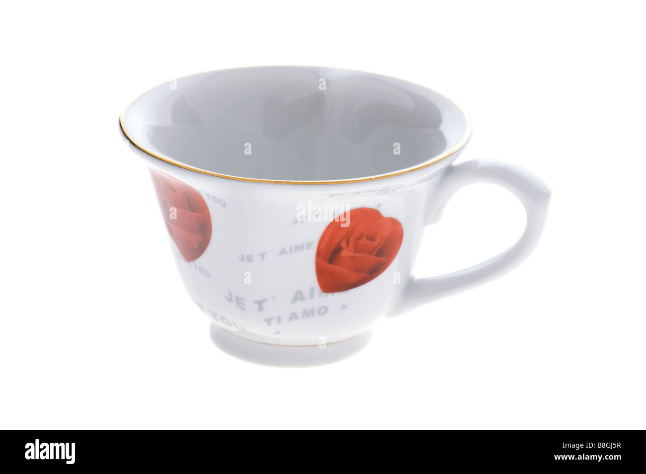 object on white kitchen utensil Tea cup Stock Photo