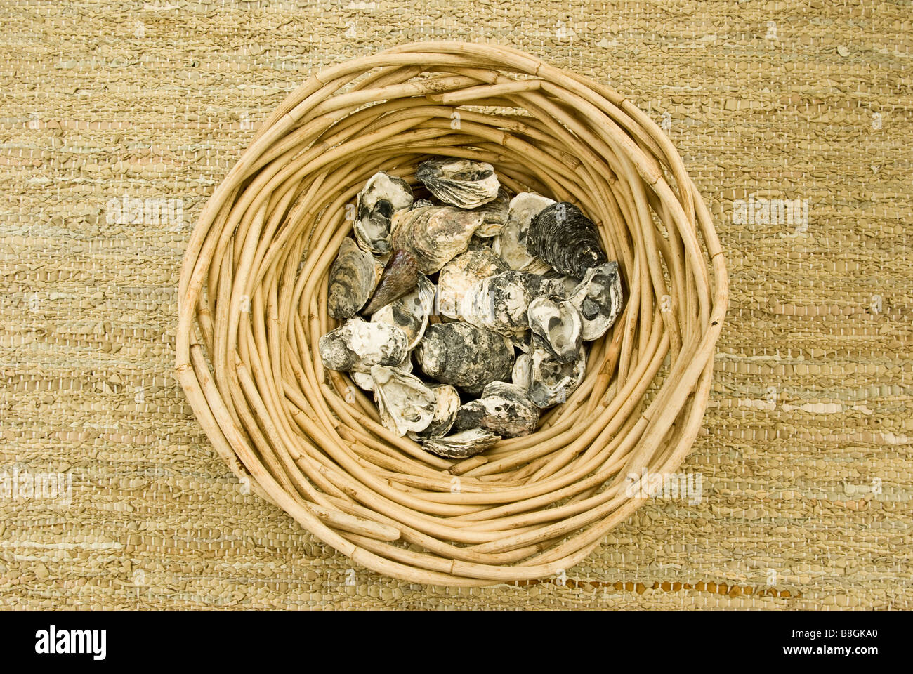 A large basket of oyster shells Stock Photo - Alamy