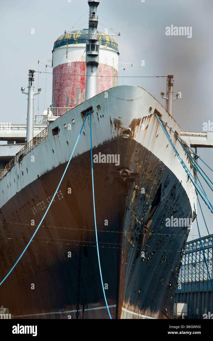 Rusting remains of the ocean liner SS United States, Philadelphia