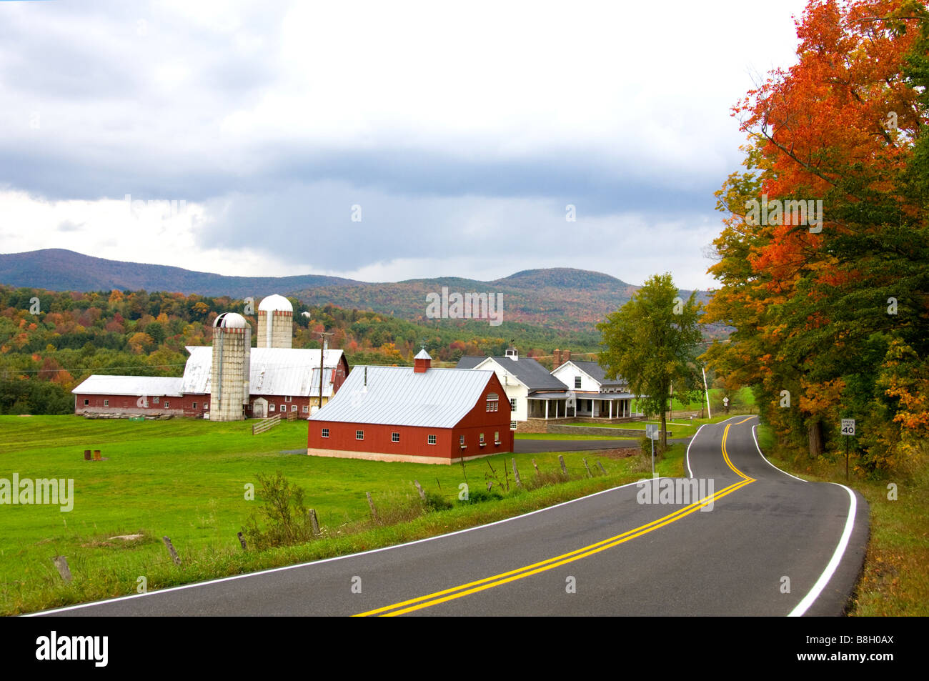 A dairy farm in the Catskills, New York, USA, America Stock Photo