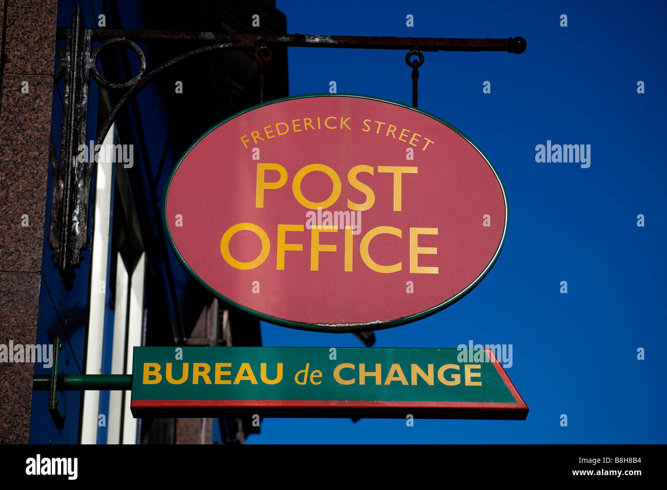 Post Office sign, Frederick Street, Edinburgh, Scotland, UK, Europe Stock Photo