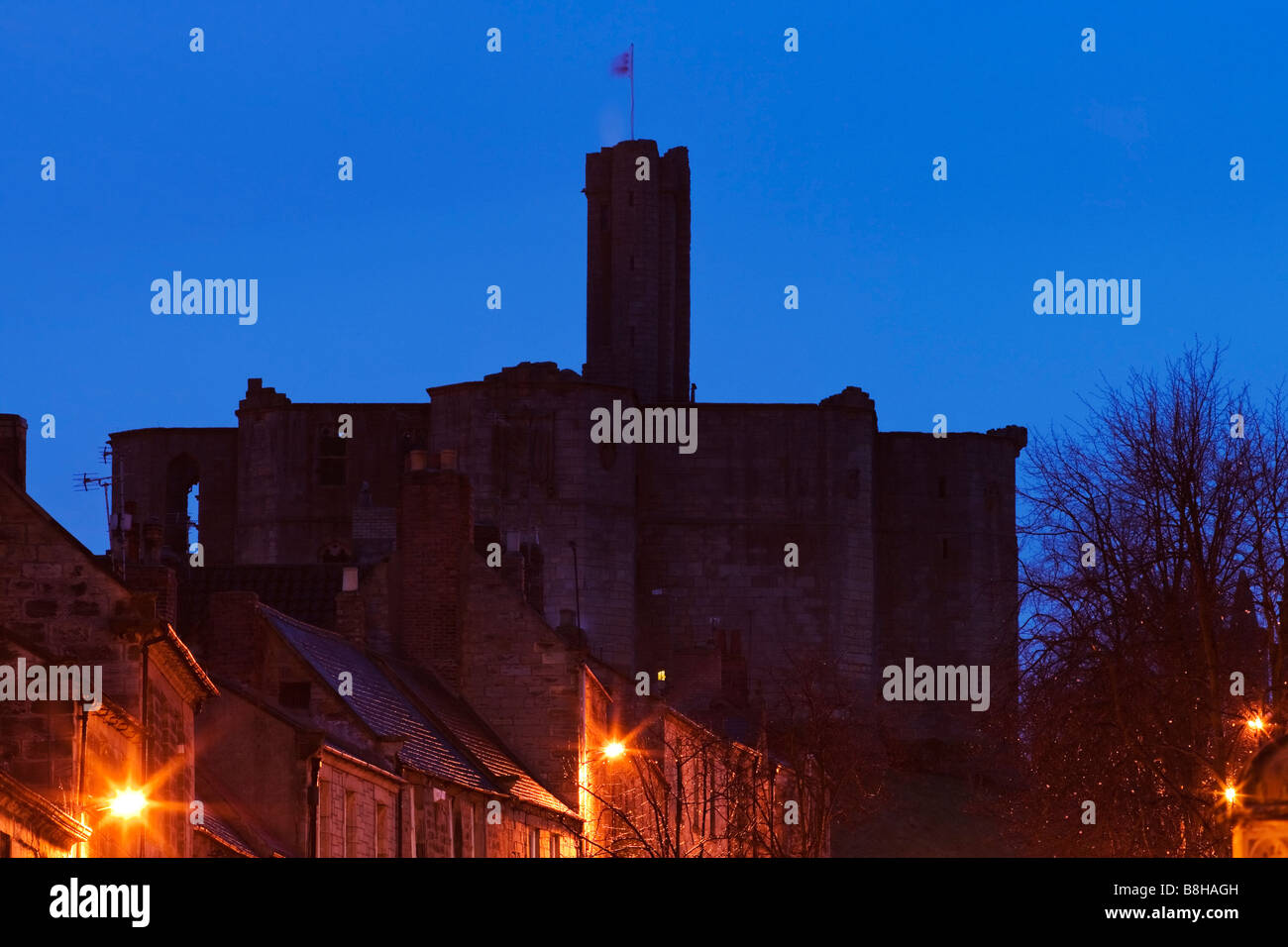 Warkworth Castle a 13th Century structure on the River Coquet