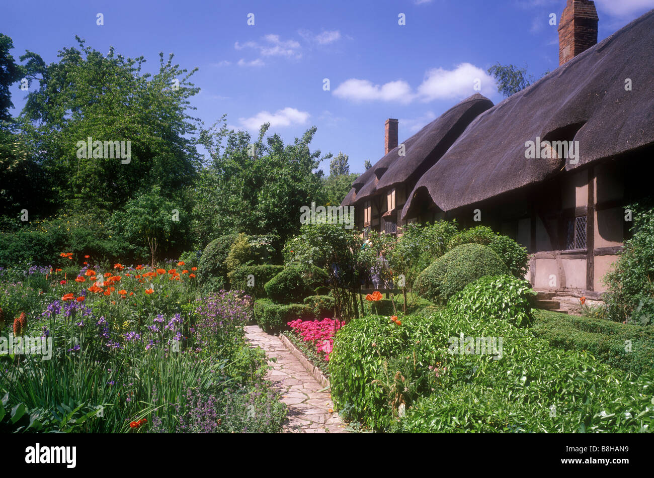 Anne Hathaway's Cottage, former home of the wife of William Shakespeare, in the village of