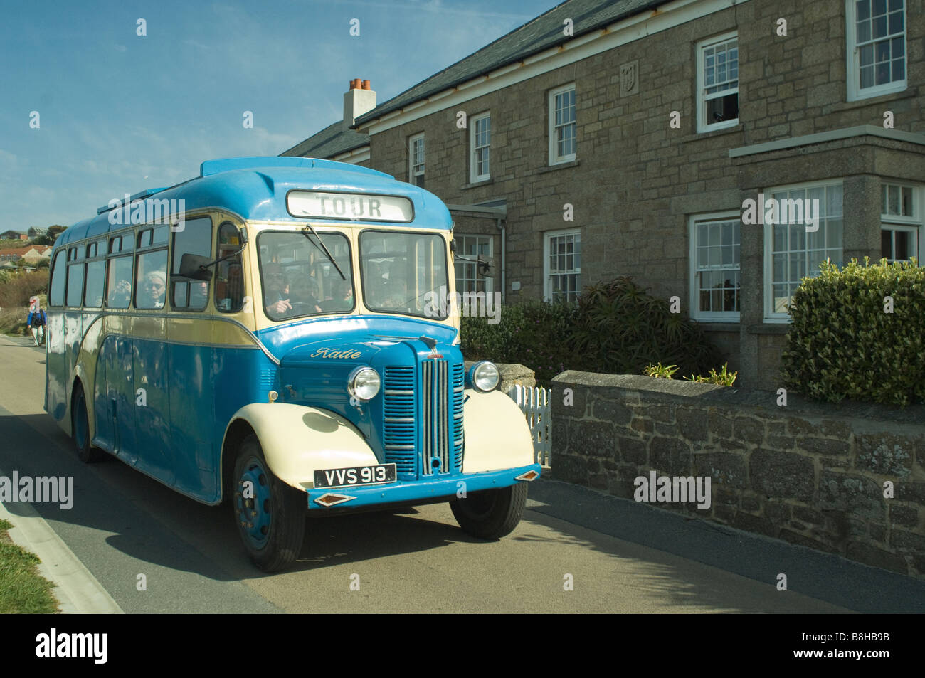 【希少！！】 blue and Cream vintage and photography stock hi-res bus 印刷物