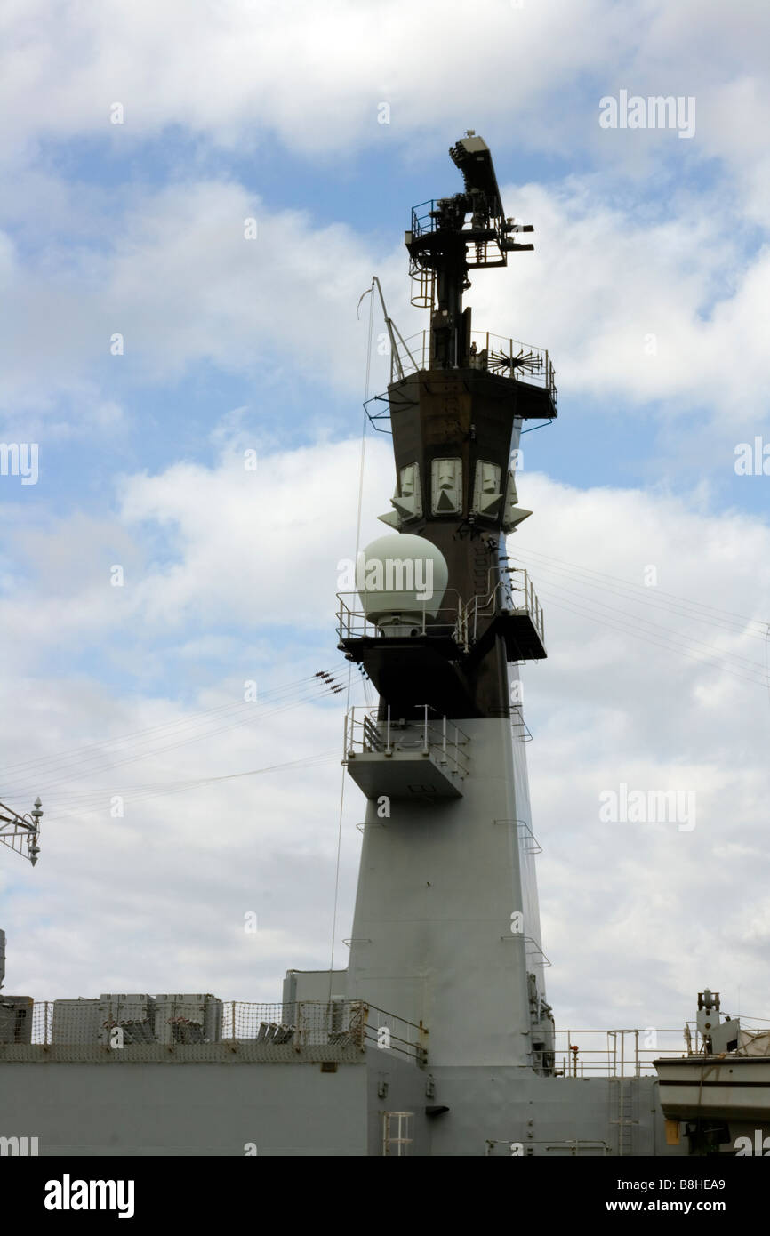 Radar and navigation systems on HMS Ark Royal Stock Photo Alamy
