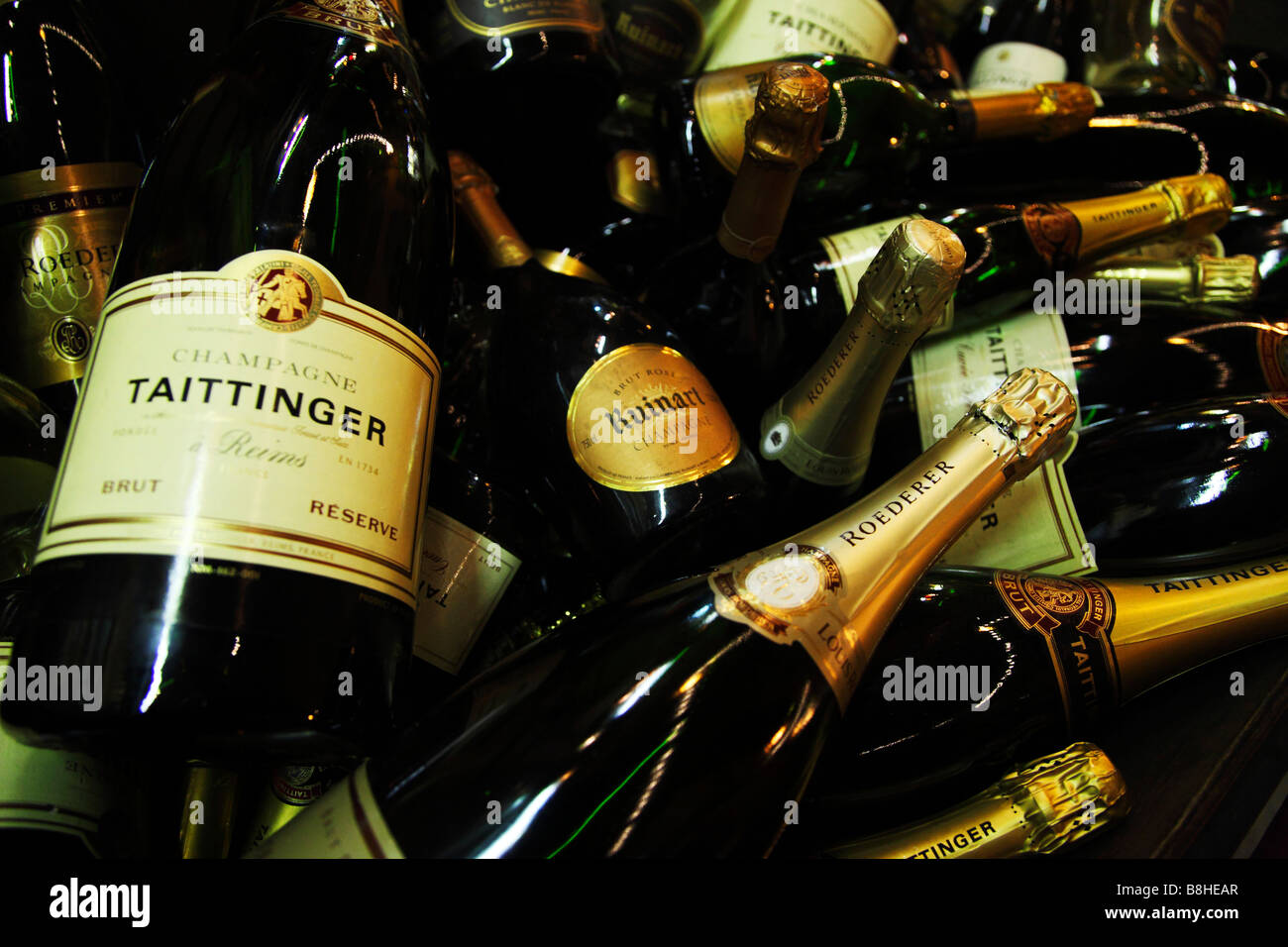 bottles of Champagne, Champagne bottles Stock Photo