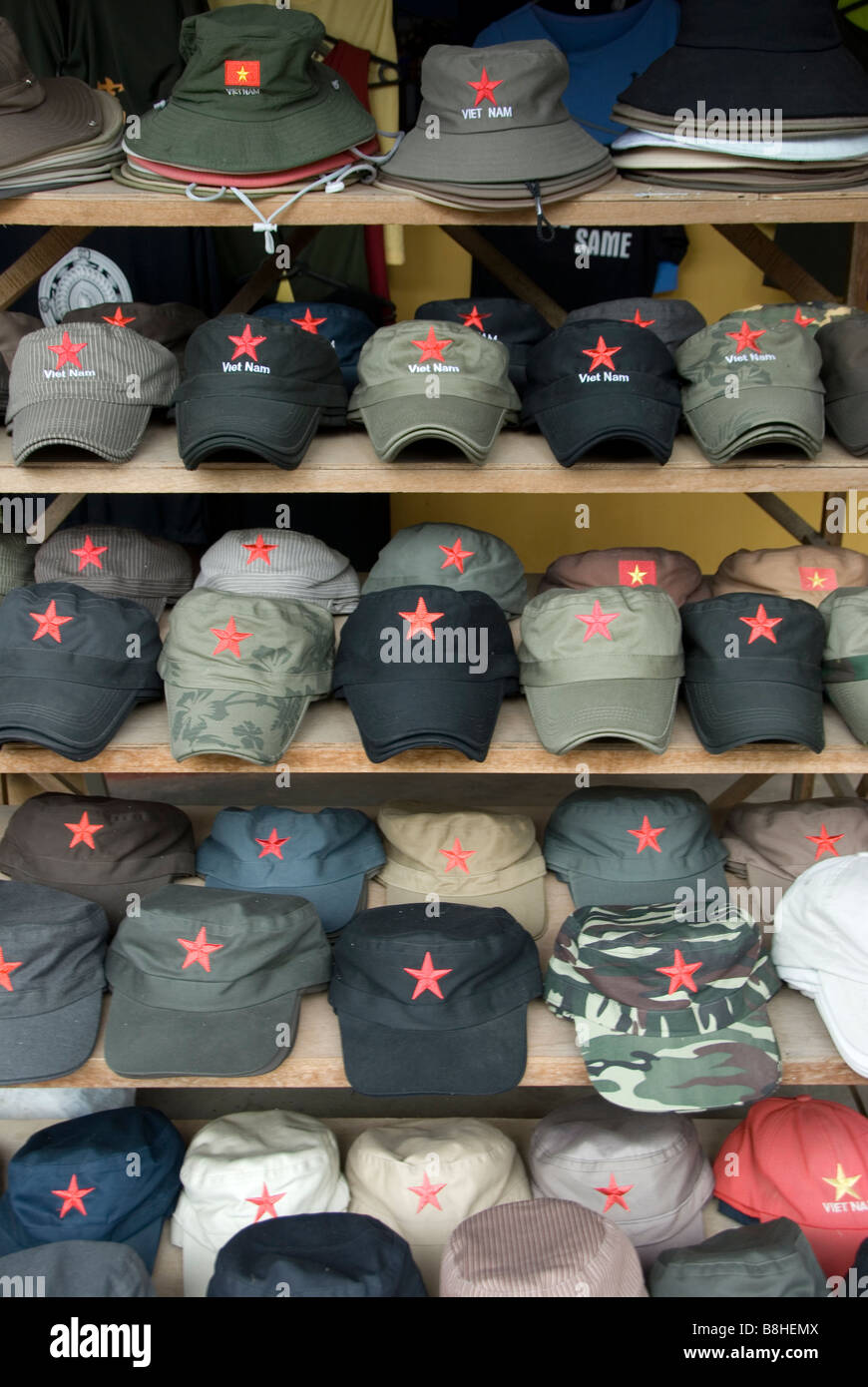 Hats with the Star of Vietnam Stock Photo - Alamy