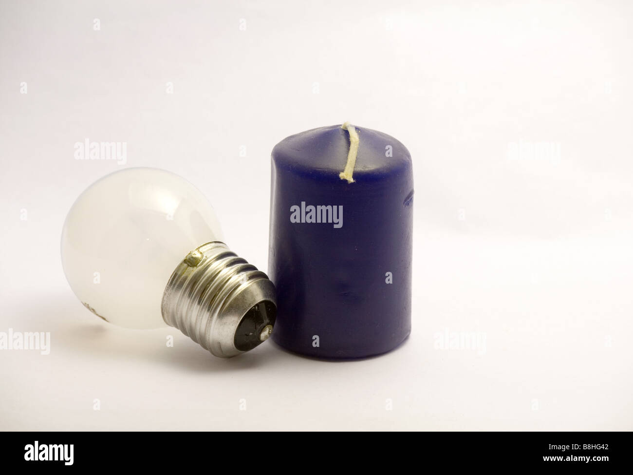 a-symbol-of-alternative-light-bulb-and-candle-stock-photo-alamy