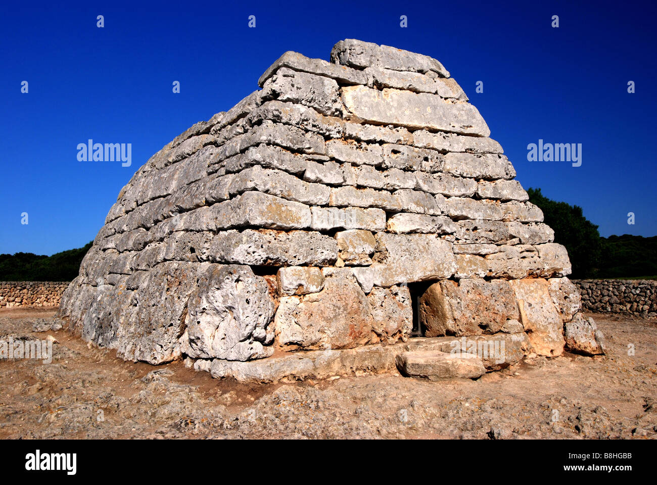 Naveta des Tudons Burial site Talaiot culture Island Menorca Balears Spain Stock Photo
