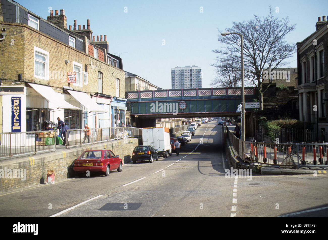 London, abandoned East London Line railway bridge over Middleton Street
