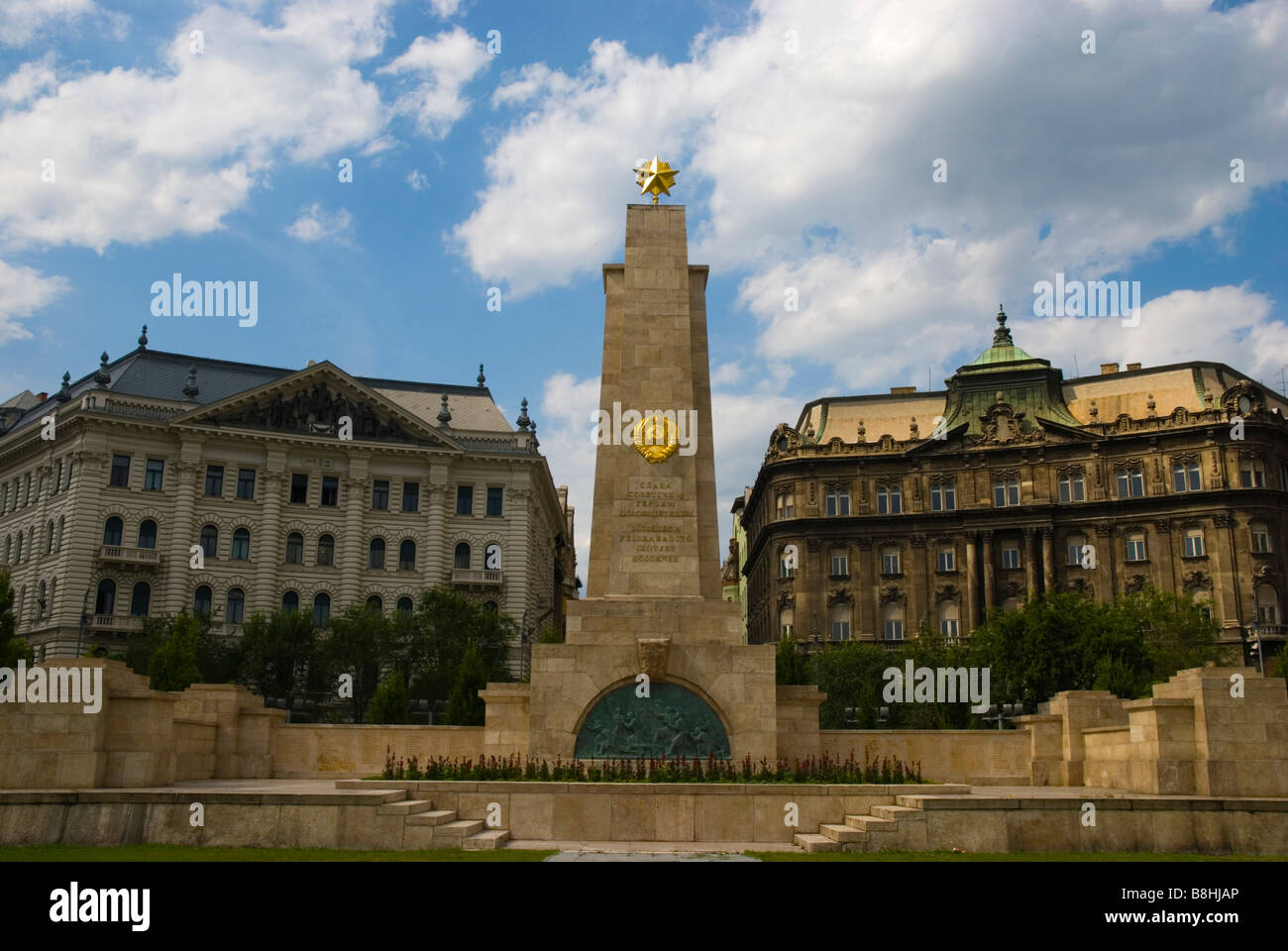 Soviet Army Memorial at Szabadsag ter sqaure in Budapest Hungary Europe Stock Photo